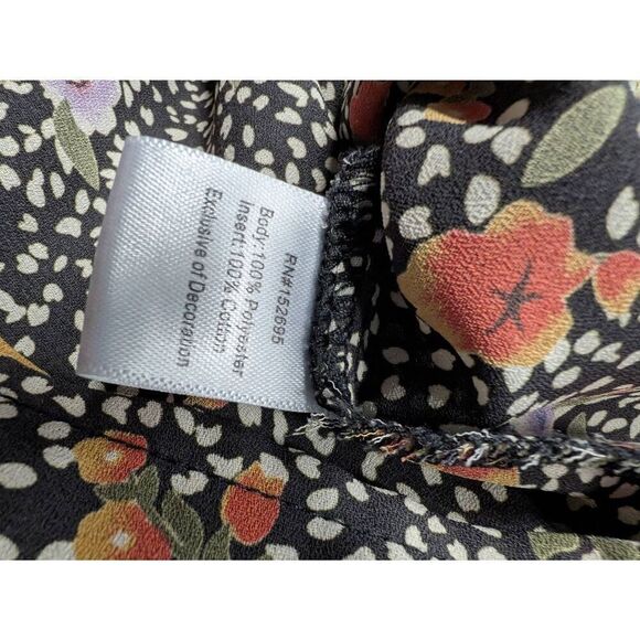 Your Story Floral Tank Top Brown Orange Flowers Women's Large - Picture 4 of 5